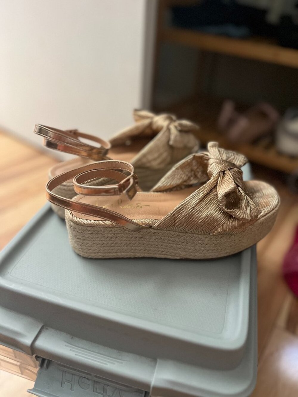 Lulus Rayanna Rose Gold Espadrille Platform Sandals